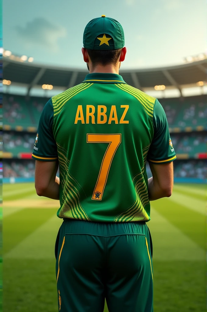 Pak cricket jersey number 7 name Arbaz