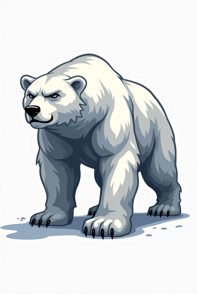 Create a logo for a football team whose name is Polar Bears and wears white