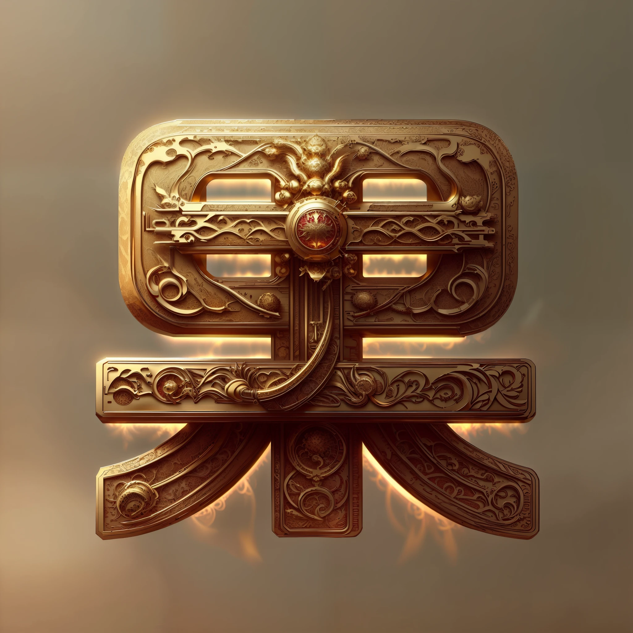 Simple background,masterpiece,best quality,Very detailed,microphone,Gold carved pattern,Chinese floral patterns,totem,Chinese dragon,Phoenix,Red silk