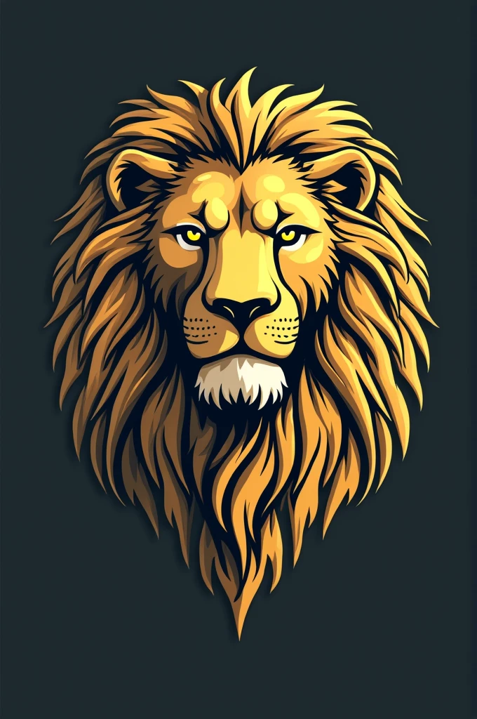 make a golden scout logo joined with a lion for the pioneer branch