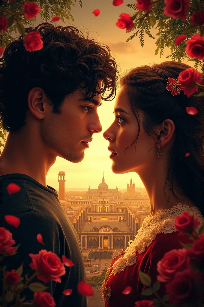Generate a digital movie poster about Romeo and Juliet
