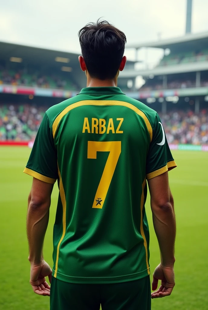Pak cricket jersey number 7 name Arbaz  old 14