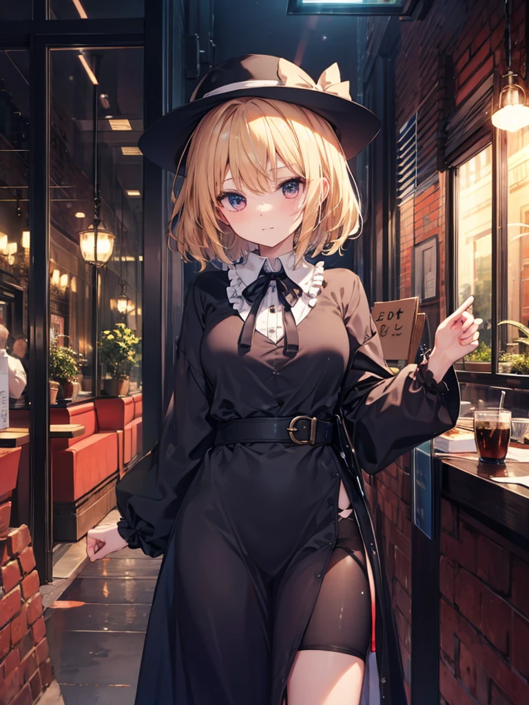 ((Touhou Project)),((Manhattan Cafe)),((Black tie))All black costume,(mysterious),((assassin'Enchanted Girl)),((Long black hair blowing in the wind)),((masterpiece)),((Highest quality)),((Eyes visible through the gaps in her bangs)),((alone)),((Deep blue eyes)),((Beautiful and shining eyes)),((Black Shirt)),((Wearing a black coat)),((Wearing a black mini skirt,She wears long black tights under her skirt..,((The body is slim)),((Black headband)),Wearing black gloves,Fantastic night view