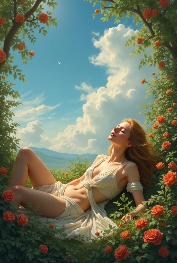 Eve sunbathing
