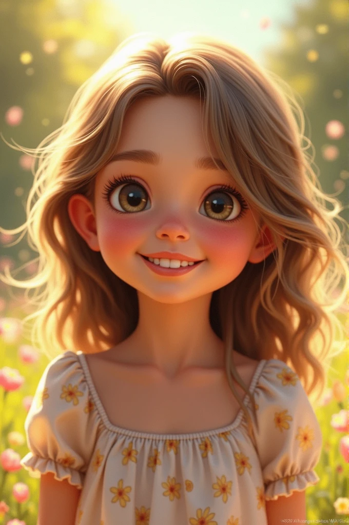 A girl with dimples