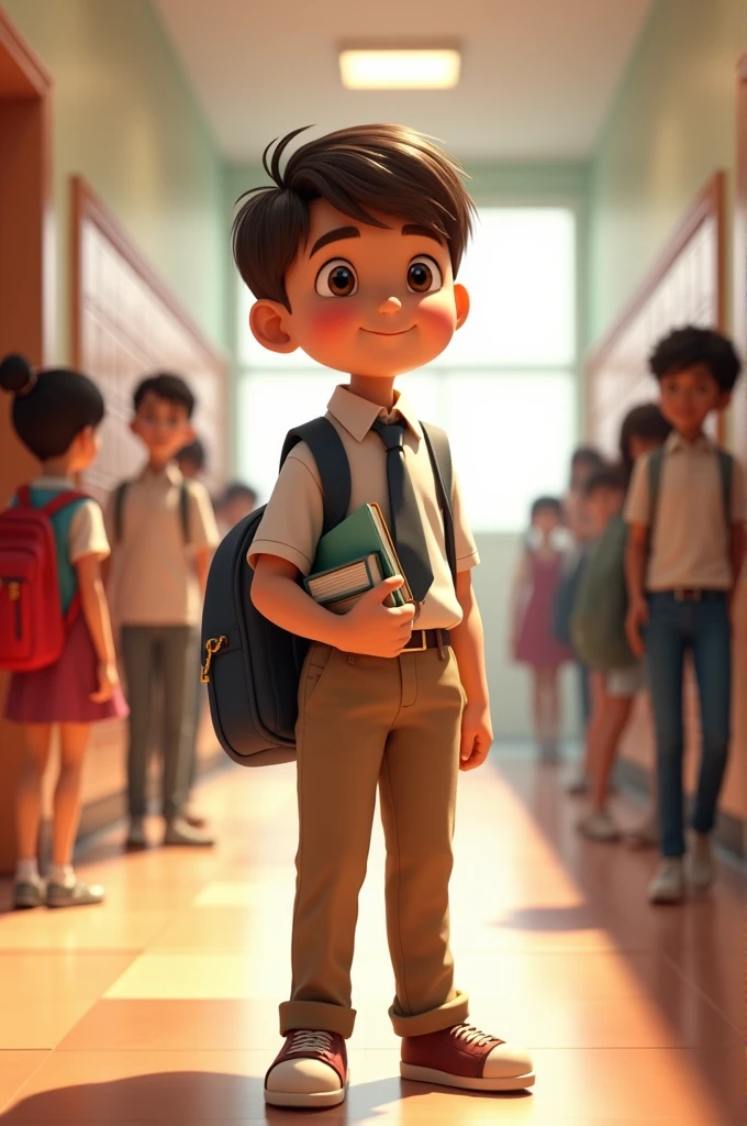 Create a boy attending school