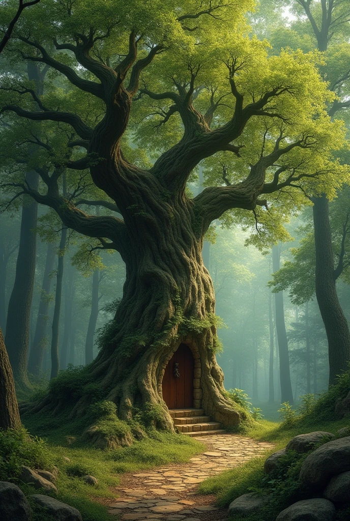 Sacred tree in the fairy forest