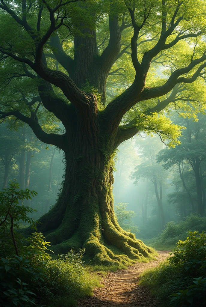 Sacred tree in the fairy forest