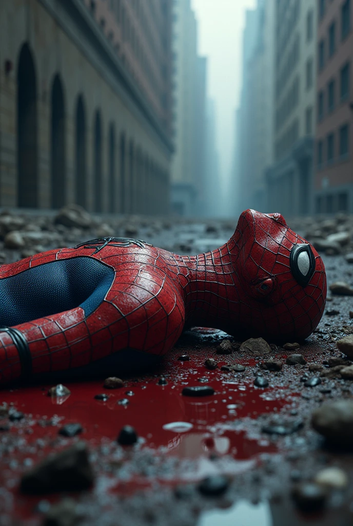 Spiderman died with his intestines torn out