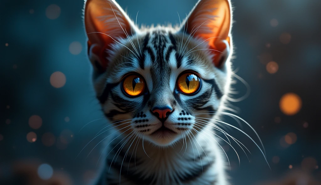 Mystery Cat, Staring straight into the soul, sly look, In space, Paradox, In time and space.