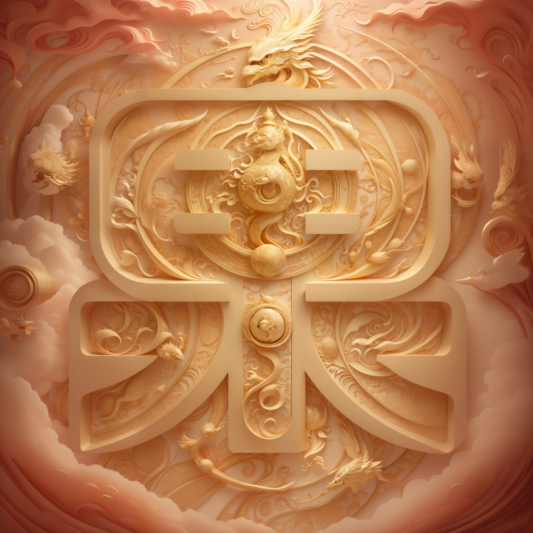 Simple background,masterpiece,best quality,Very detailed,microphone,Gold carved pattern,Chinese floral patterns,totem,Chinese dragon,Phoenix,landscape,Auspicious Clouds,Koi,Lotus,ruby