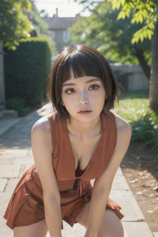 ((showing off chest、female dog、Slouched、between hands and legs、wariza、(1 boy、penis、standing doggy、hug from behind)、(1 boy、penis、Cowgirl、crouching down、spread legs)、beautiful legacy makeup、Short hair、a short bob、Patsun、loose hair color、Lori、Has a small、Has a small胸、onepiece、valley visible through the gap、Nipples visible through the gap))、1girl in、​master piece、japanaese girl、absurderes、hight resolution、ultra-detailliert、depth of fields、​masterpiece、extremely details CG、3D Photography、3D background、Unity、8K、Hi-Res、top-quality、shadowy、Focus Sharpening、pale-skinned、A detailed eye、blurry backround、dynamic ungle、The most amazing super feat exaggeration、a closed mouth、Look at viewers、superclear、Curvaceous、Red cheeks