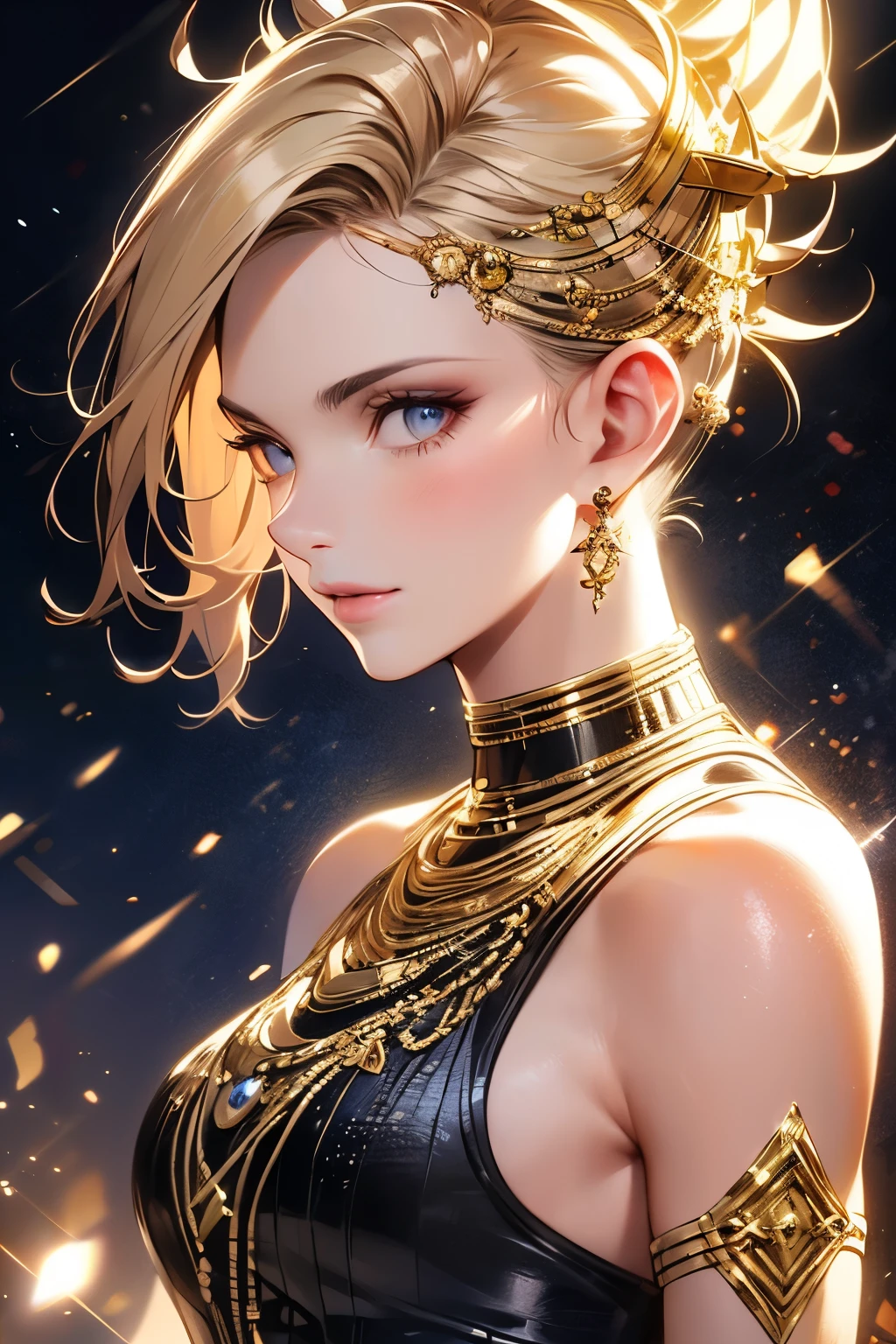 a martial arts fighter in a colorful outfit, wearing a fancy dress, dancing at a , elegant movement, beautiful detailed eyes, beautiful detailed lips, extremely detailed face, long eyelashes, detailed jewelry, glowing skin, intricate decorations, festive lighting, (best quality,4k,8k,highres,masterpiece:1.2),ultra-detailed,(realistic,photorealistic,photo-realistic:1.37),vibrant colors,dynamic pose,dramatic lighting,portrait