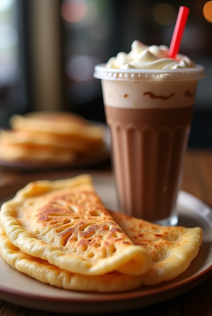 make a delicious roti canai milo inside big size from malaysia