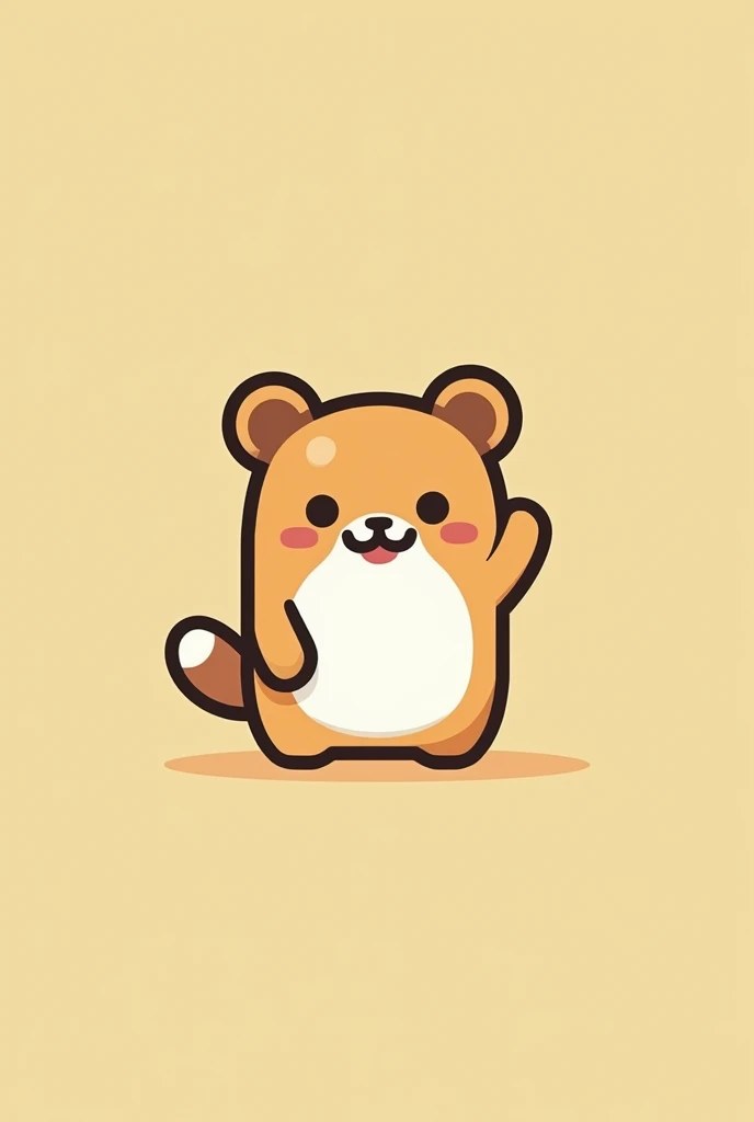 （Most of the background is solid color.），Simple little cute cartoon character picture below