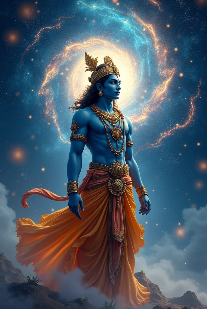 Dharma with krishna logo. In dall e-3 style