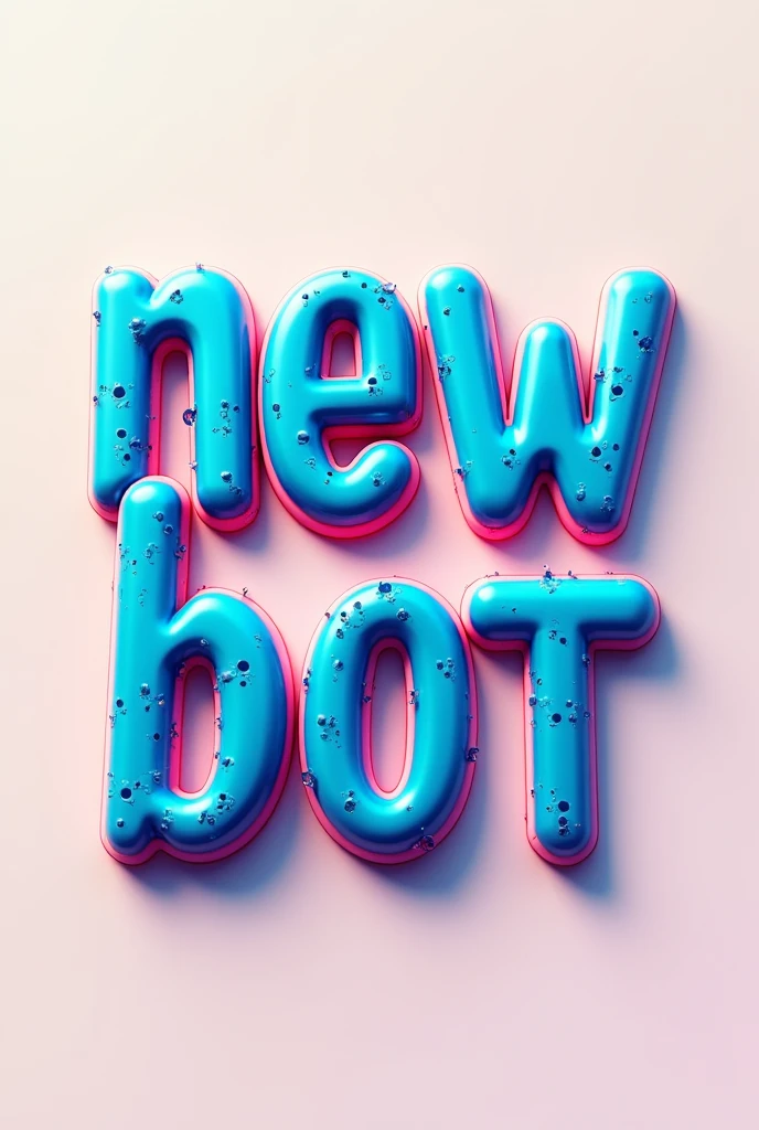 A striking text that has a cheesy font written on it "new bot"
