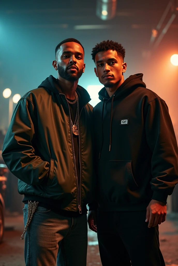 Create a photo of Anuel AA next to me