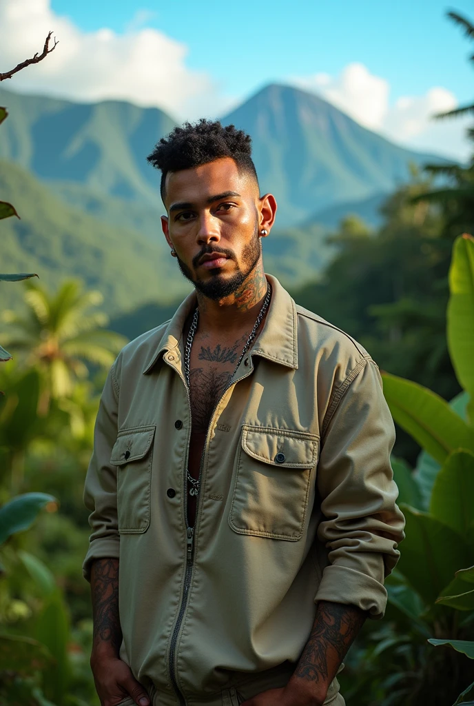 Create a photo of Anuel AA in Costa Rica
