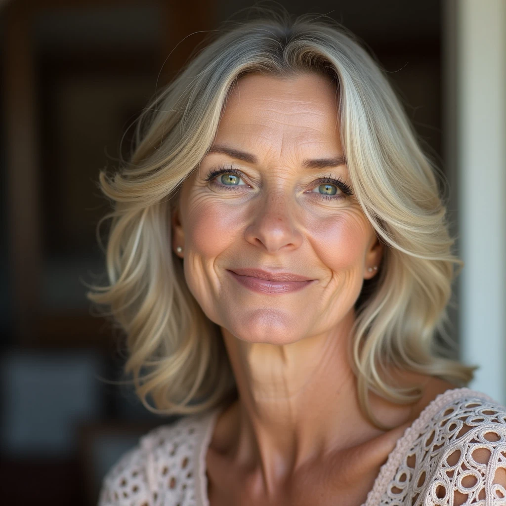 Beautiful mature woman 60 years old, 