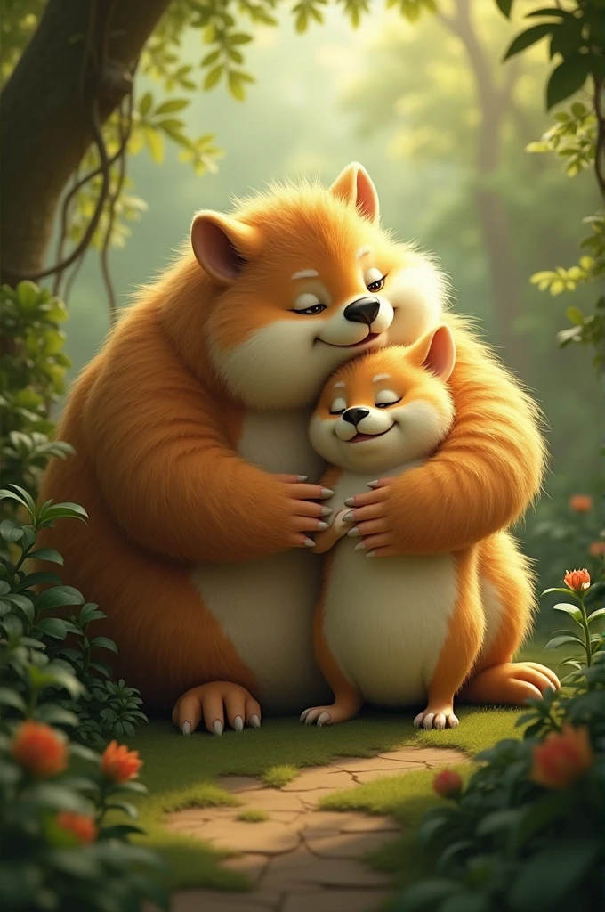 Chubby furry male mating