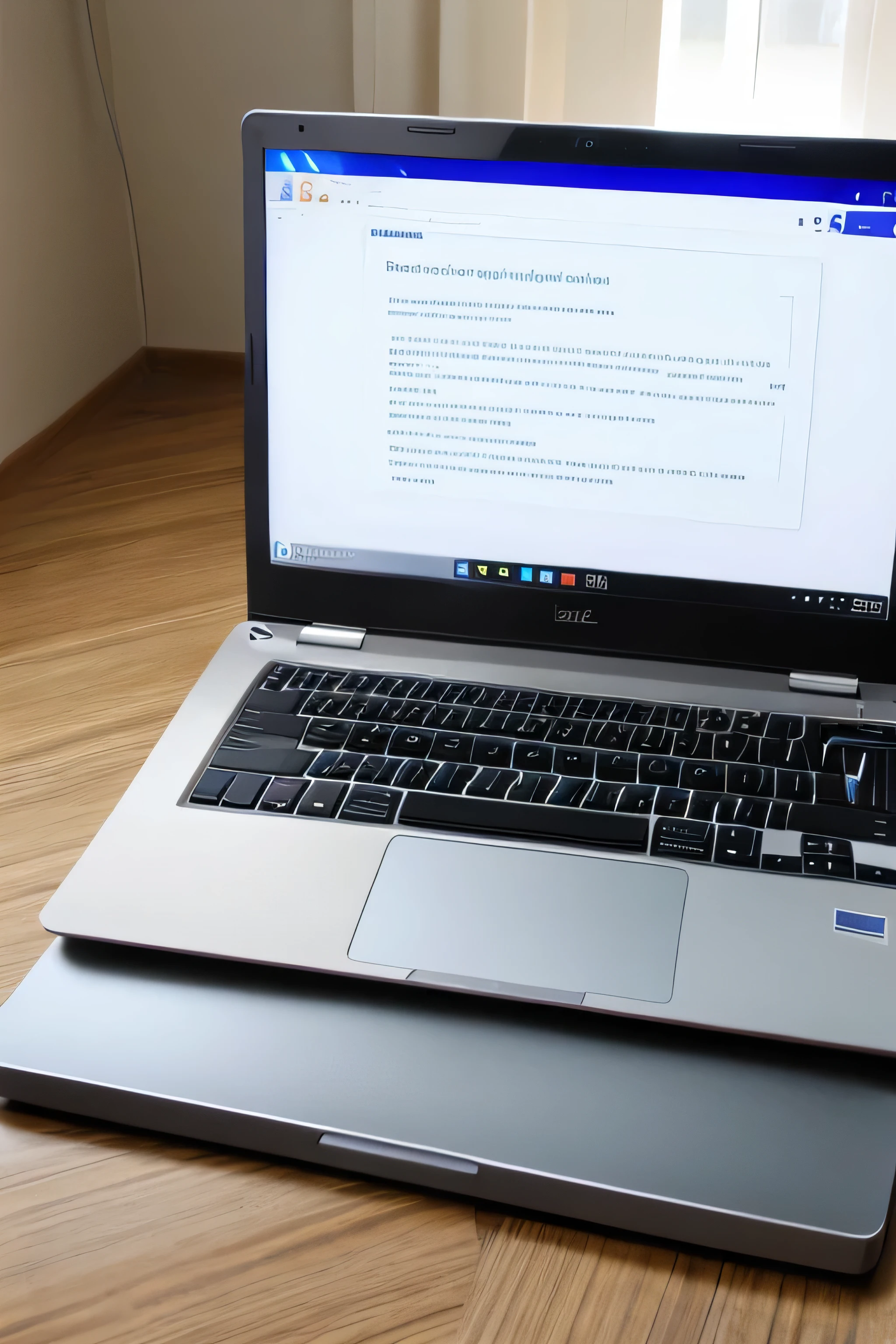 Laptop screen with keyboard lighting