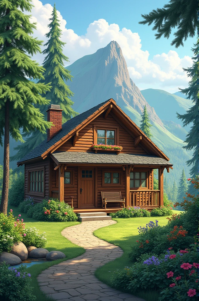 Image of beautiful nature house