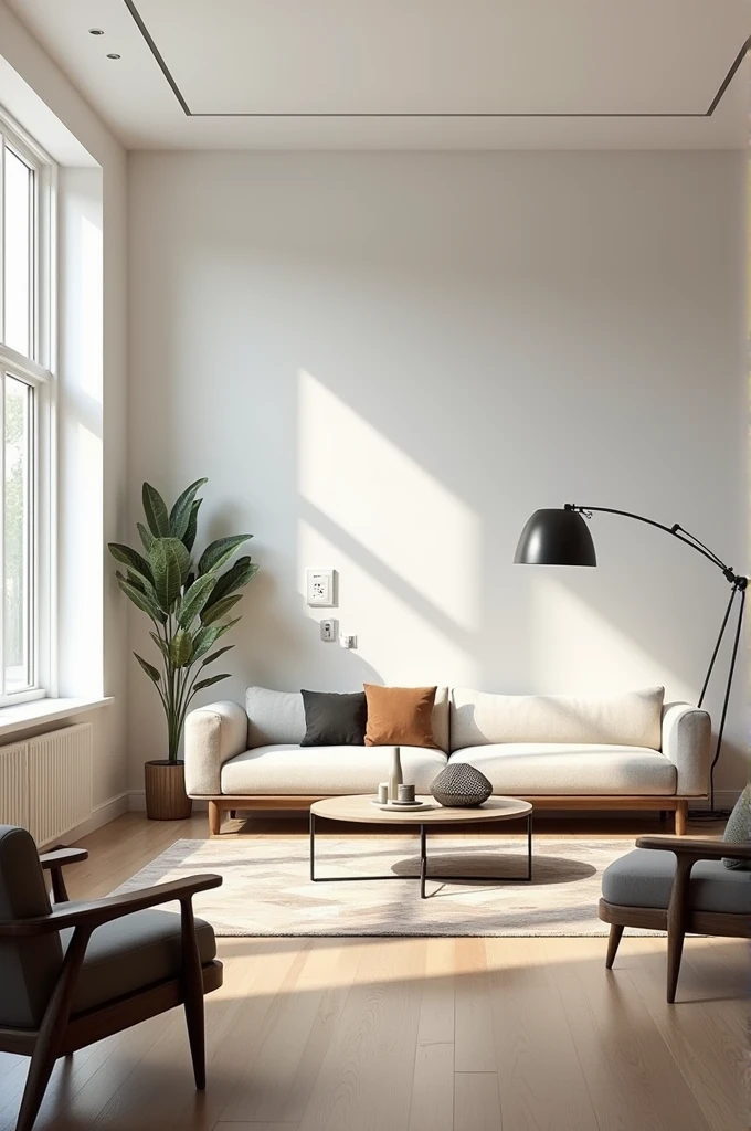 Create a room with modern furniture in 16:9 ratio