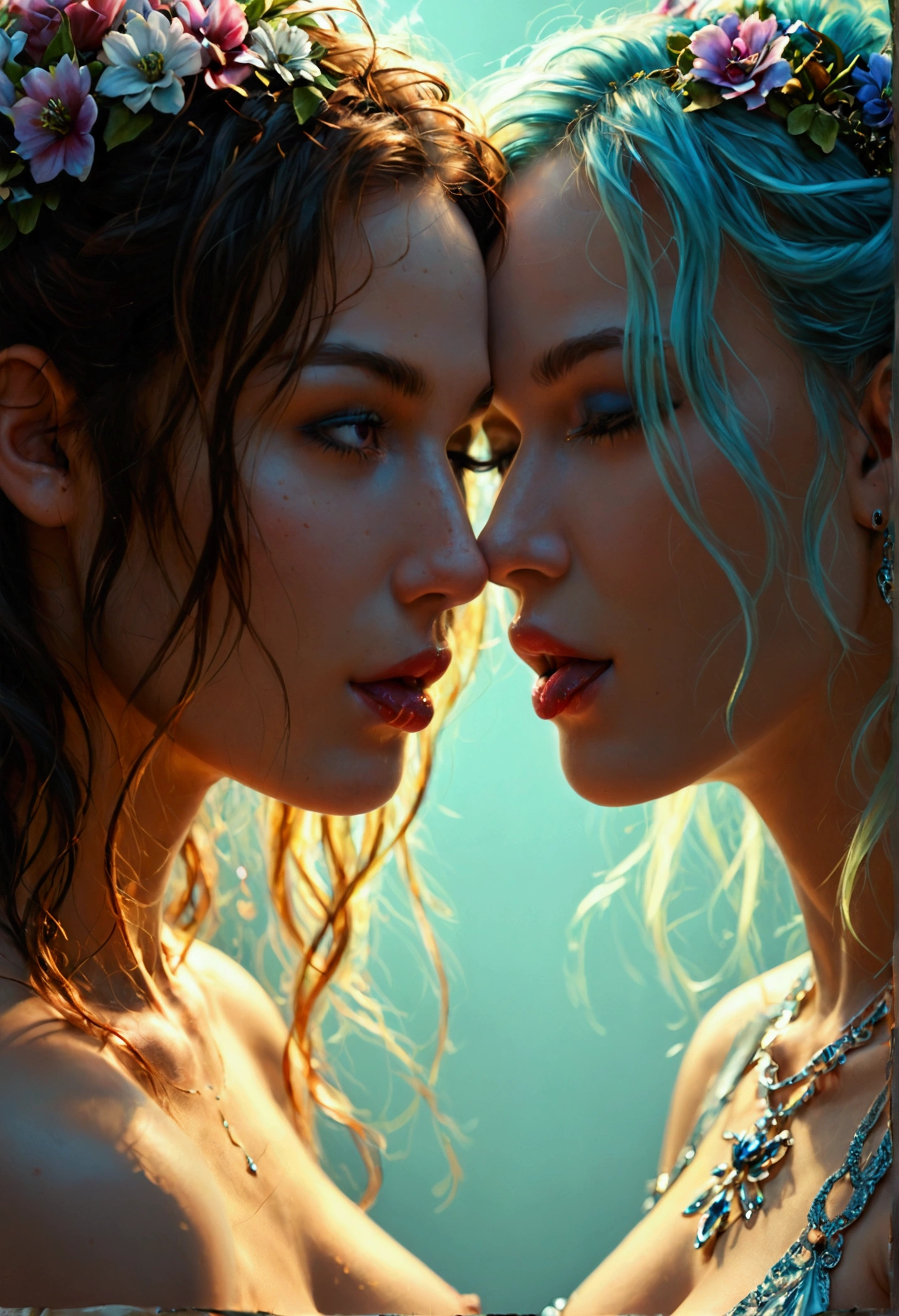 A lesbian couple, 30 years old, explicit, detailed anatomy, sexy atmosphere, vulva, labia, vaginal, schlick,cunnilingus:2, high contrast, photorealistic, hyper detailed, cinematic lighting, dramatic shadows, vibrant colors, sensual, intimate, erotic, masterpiece, 8k, hyperrealistic
