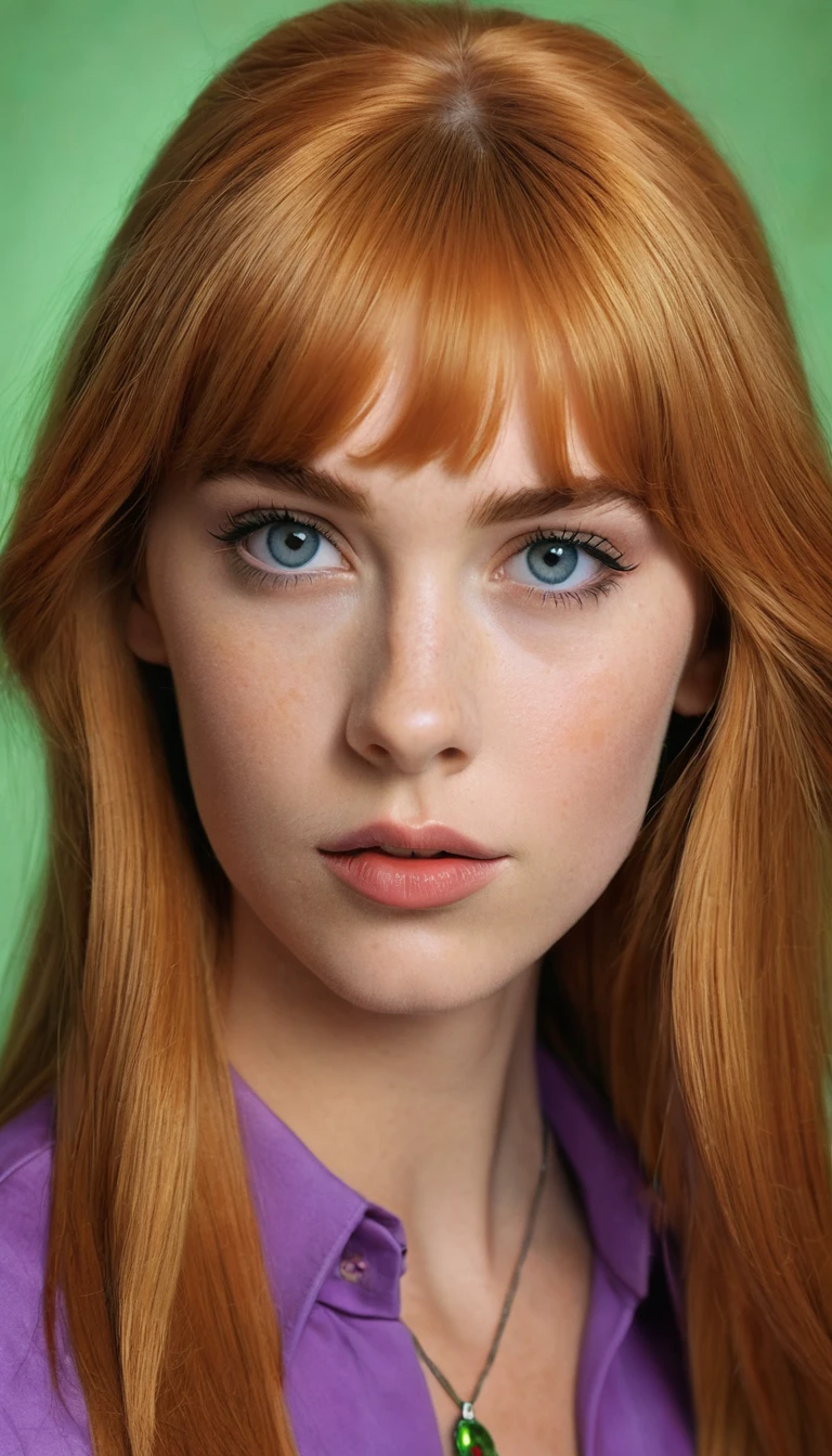 Hyper realist sharp photo human of most beautiful Daphne scooby doo