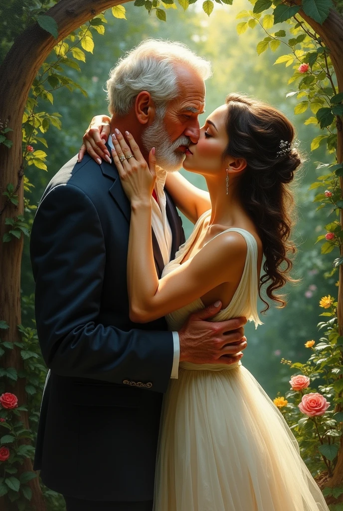 Old man hot romance with young girl