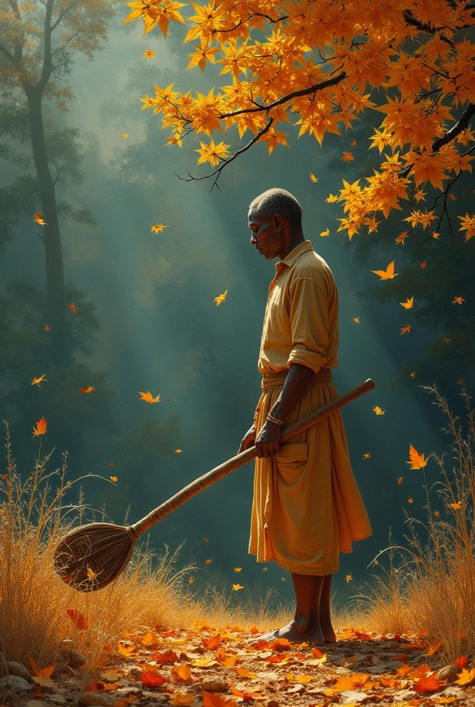 "What are you gathering leaves, girl? Man, I am a man-gatherer.
All the wounded and dead people open their boxes and pour them on the streets.
Crippled--yet virtuous flower: I reap them--I reap sorrow!

Nothing else? But-- there are many more colorful foliage,
My leap fell upon Manvantar's death-seed,
Aimless red mineral!
Everyone is wet for my sake, everything is a matter of self-interest,
All is pure pain
In their other cool, I will sweep them in another wind
As in the threshing-floor of the threshing-floor