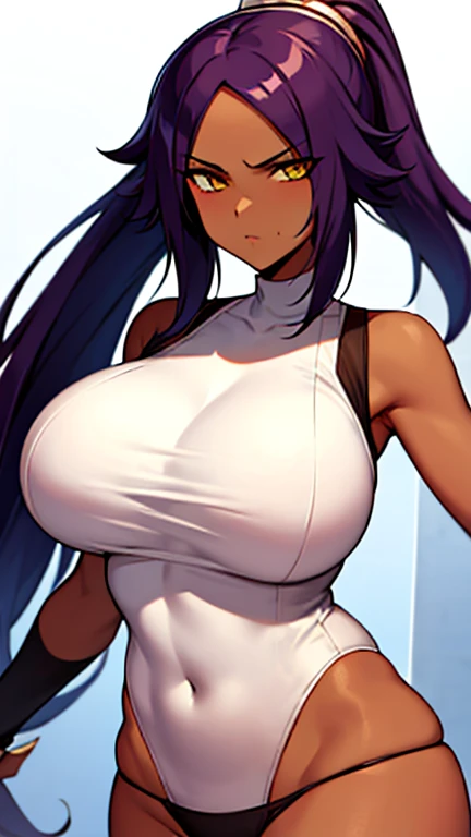 Yoruichi has large breasts 