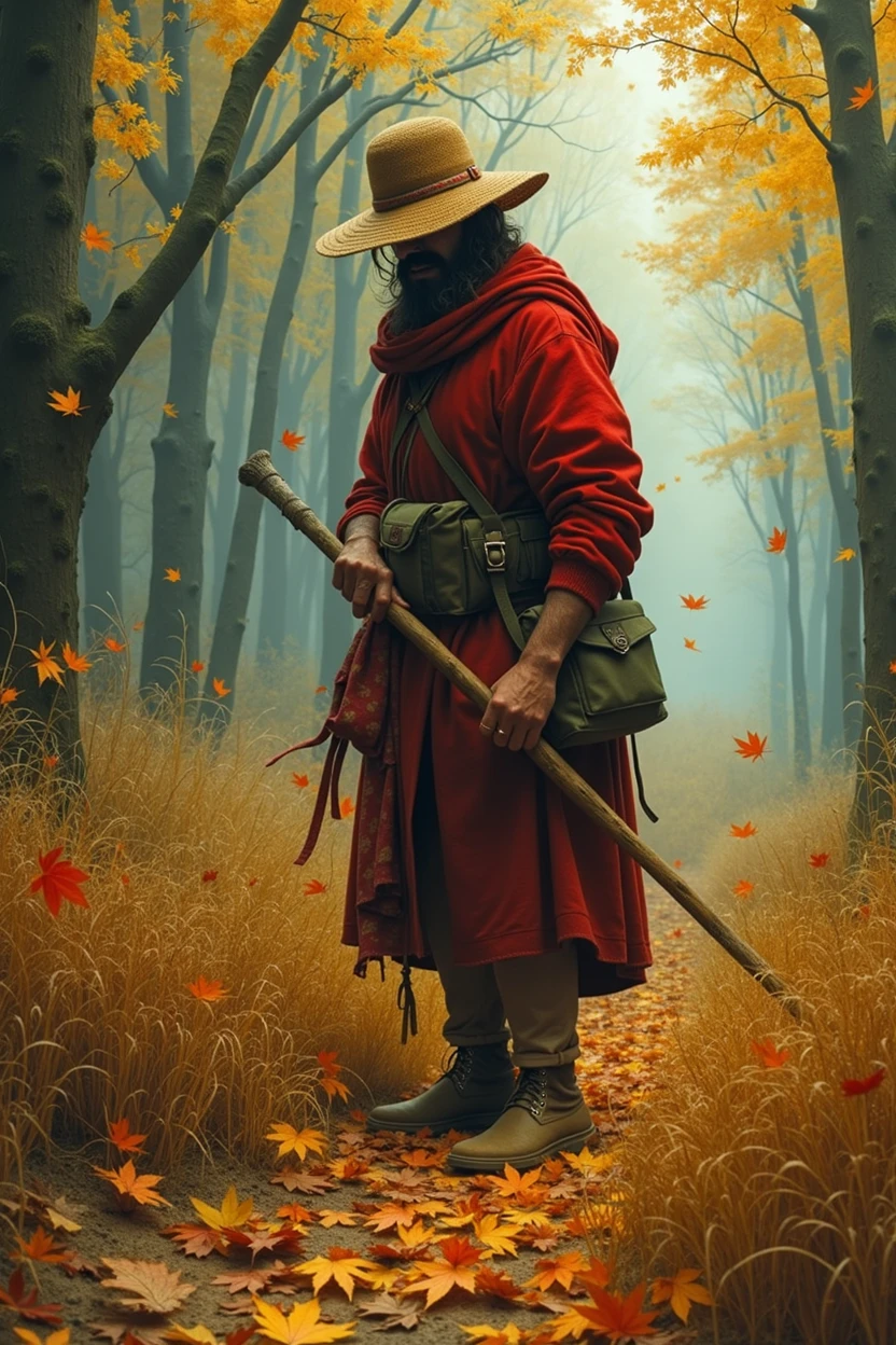 "What are you gathering leaves, girl? Man, I am a man-gatherer.
All the wounded and dead people open their boxes and pour them on the streets.
Crippled--yet virtuous flower: I reap them--I reap sorrow!

Nothing else? But-- there are many more colorful foliage,
My leap fell upon Manvantar's death-seed,
Aimless red mineral!
Everyone is wet for my sake, everything is a matter of self-interest,
All is pure pain
In their other cool, I will sweep them in another wind
As in the threshing-floor of the threshing-floor