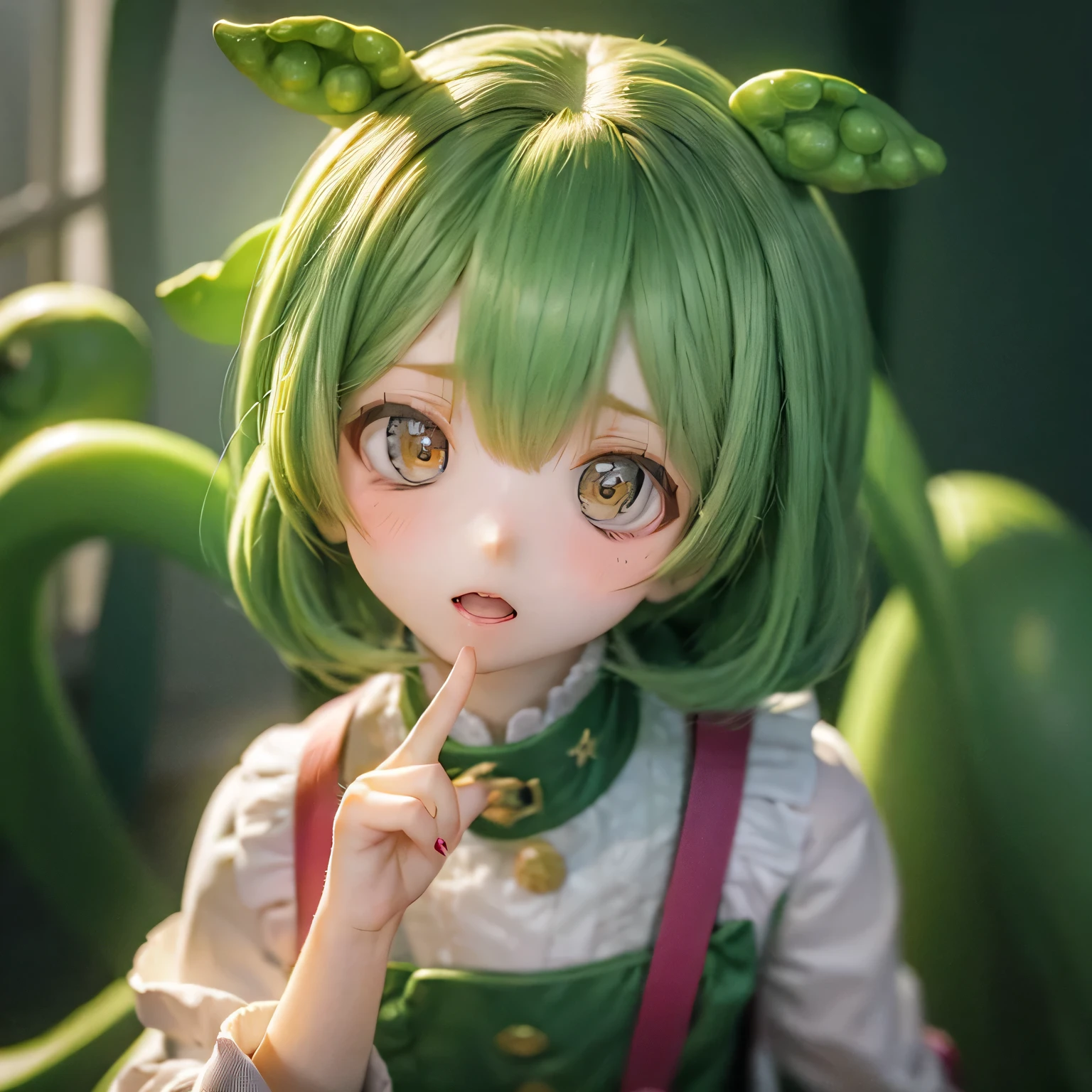 Cheeky Green Haired Zundamon(((((In the form of a child)))))Eat sweets