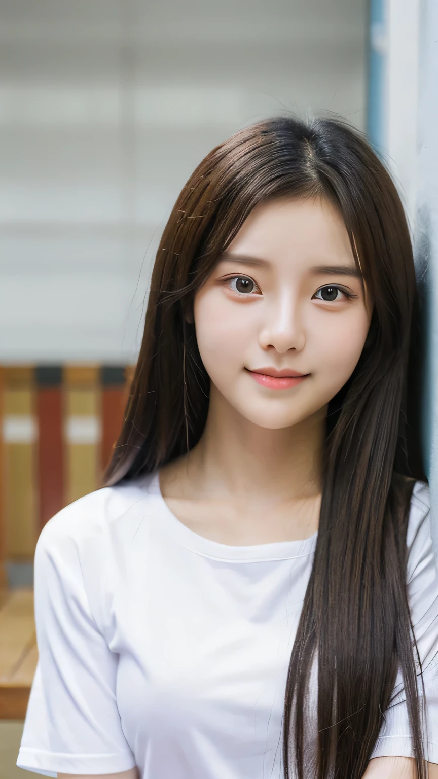 student girl korean cute face model studio photo double background her home, out door,