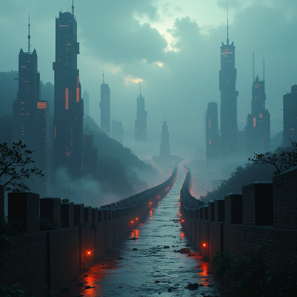 (Great Wall:1.5),In a cyberpunk city