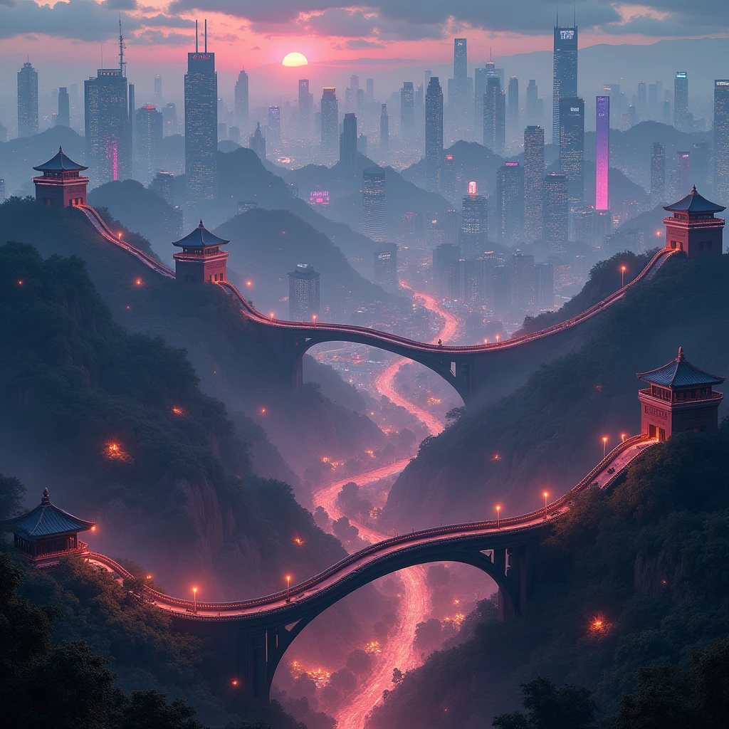 (Great Wall:1.5),In a cyberpunk city