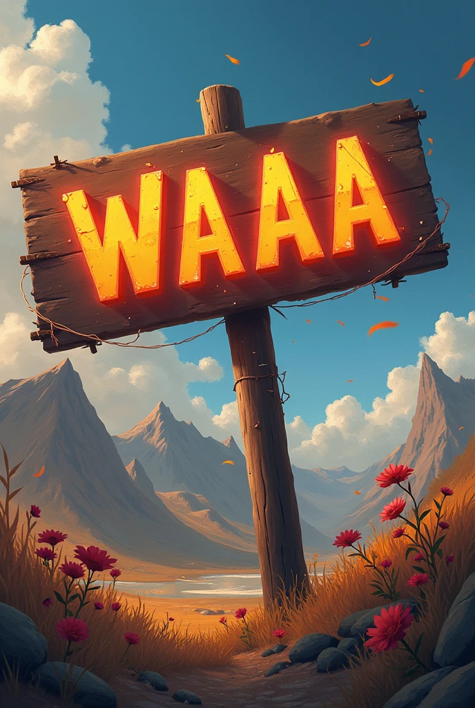 make a banner that says waaa
