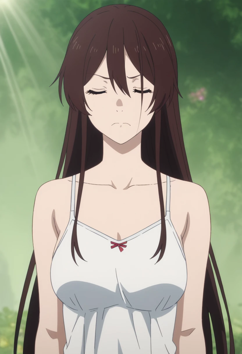 score_9, score_8_upper, score_7_upper, sauce_アニメ, ambient light, sunlight  , (1 tall girl ), 
Sagiri Yamada Asaemon, Sagiriyamada Asaemon, Long Hair, brown Hair,, closed eyes, wince,frown,
show off breast ,white camisole,  In the same way,    ((lying on her stomach, on stomach, from behind,:1.5)), lesbian,  in lake,                                                                       
((rape)) , , nsfw ,  shackles , , wet body, (steam), , yuri, 
in beautiful realistic lake, ~ Side, blush,  ,(pussy juice),  love juice,Peeing, saliva,
alone, Dutch Angle, View your viewers, Cowboy Shot, detailed sex, nipples ,detailed back,, [large breast],