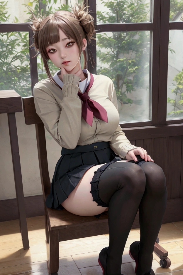 ultra-detailed,highly detailed,best quality,masterpiece,illustration,realistic, photo,photorealistic,
anime girl sitting on a chair with her legs crossed and her hands on her, lewd, ecchi anime style, pixiv 3dcg, ecchi style, detailed legs looming over you, detailed legs towering over you, top rated on pixiv, ecchi, zettai ryouiki, popular on pixiv, trending on pixiv, big ass, large thighs, seductive anime girl, beautiful anime girl squatting, shows a leg, beautiful anime high school girl, thighhighs and skirt, wearing kneesocks, at pixiv, by Nōami