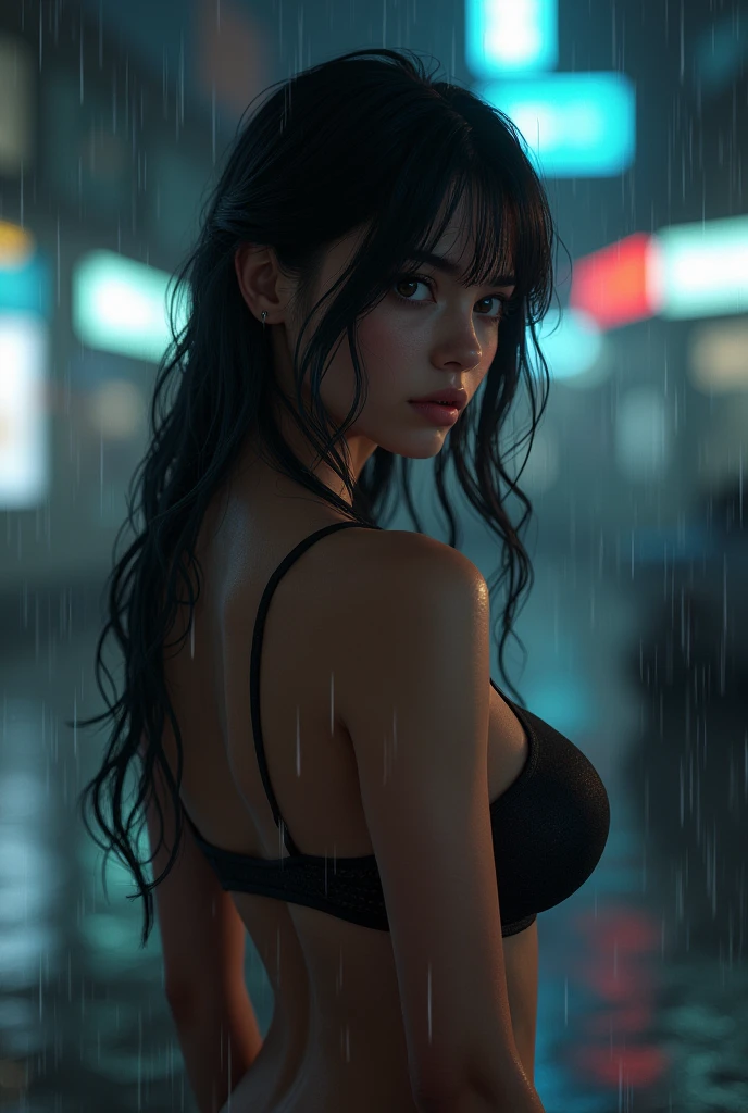 1boy, 18 years old, mix4, (8k, RAW photo, best quality, masterpiece:1.2), (realistic, photorealistic:1.37), cute, night, rain, humid, professional lighting, photon mapping, radiosity, physically based rendering, ultra resolution, (big breasts:1.2)