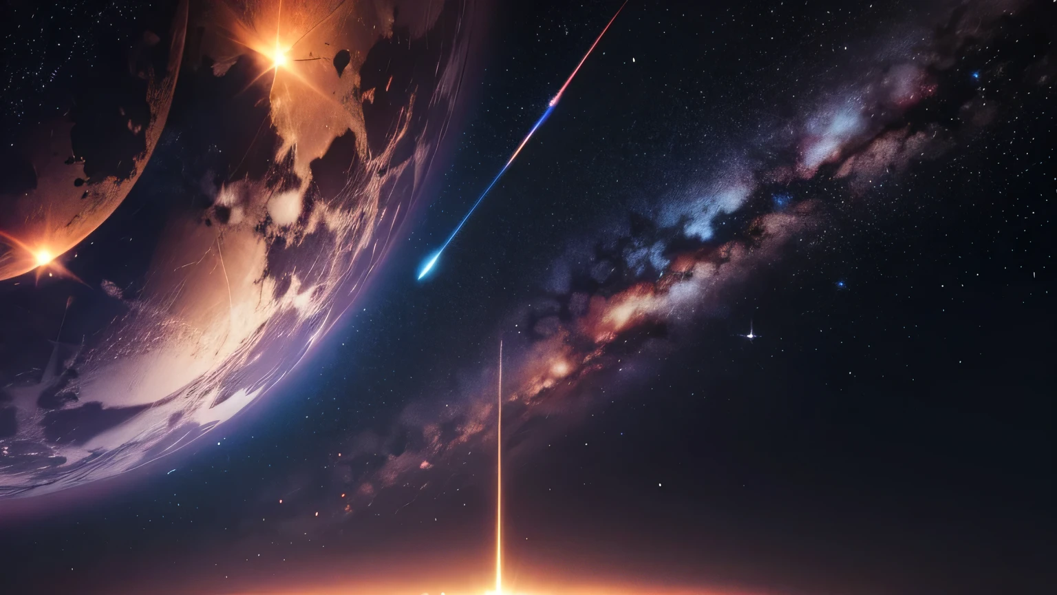 stars background with planets