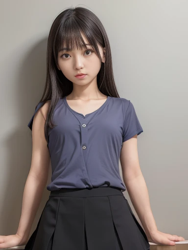 Japanese female, (underweight), (flat chest best quality:1.5), 30 years old,
Scene where she is taking off her skirt,