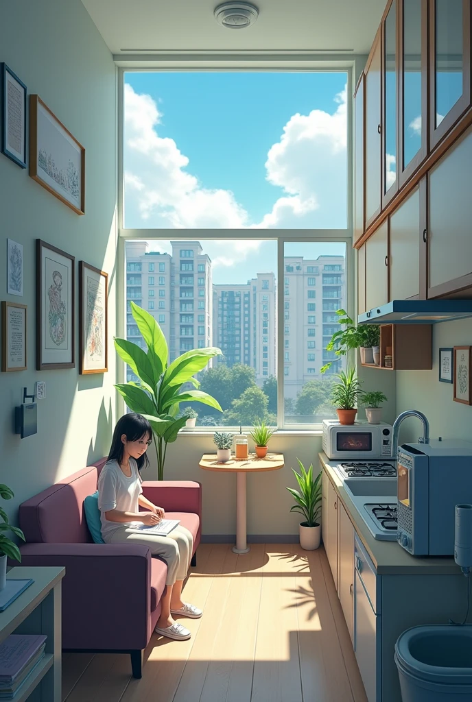 Create upper middle class anime apartments not too exaggerated