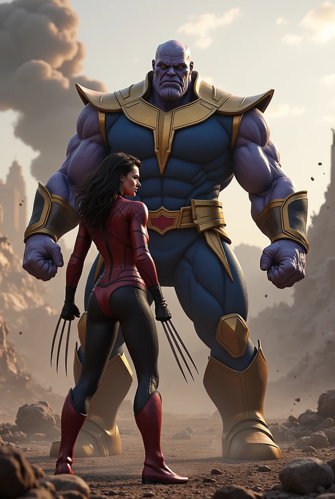 Imagina a x - 23 (laura marvel) Thanos approaches him