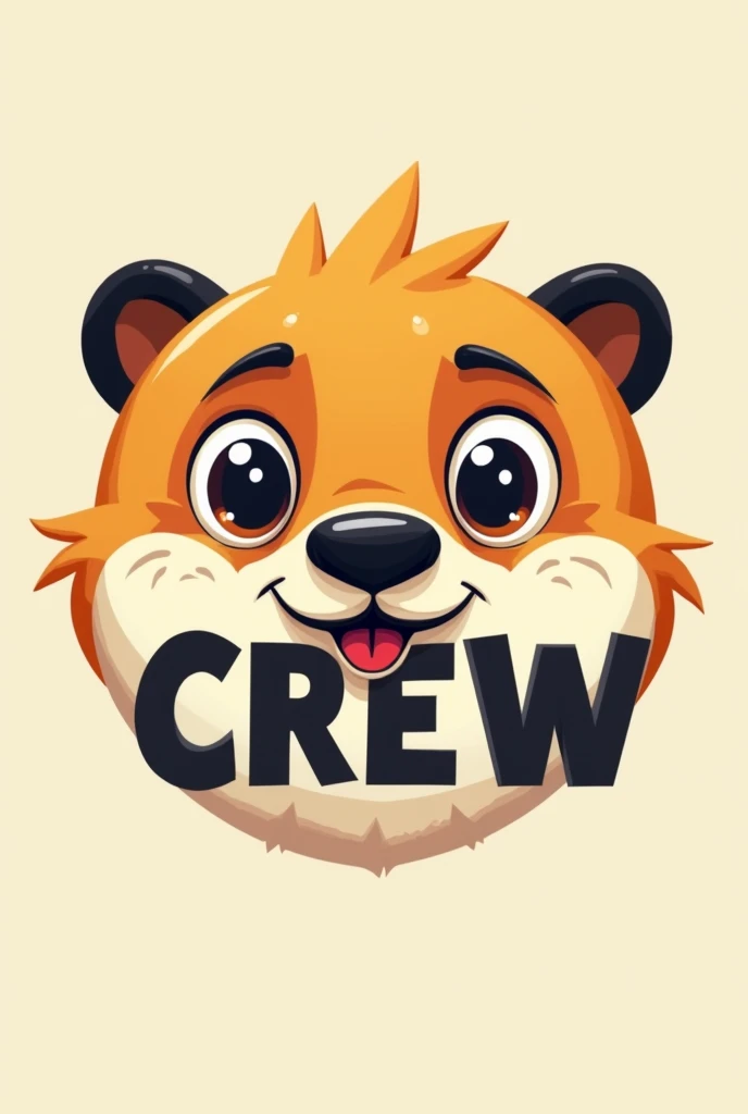 make a logo that says waaa crew and has a nose