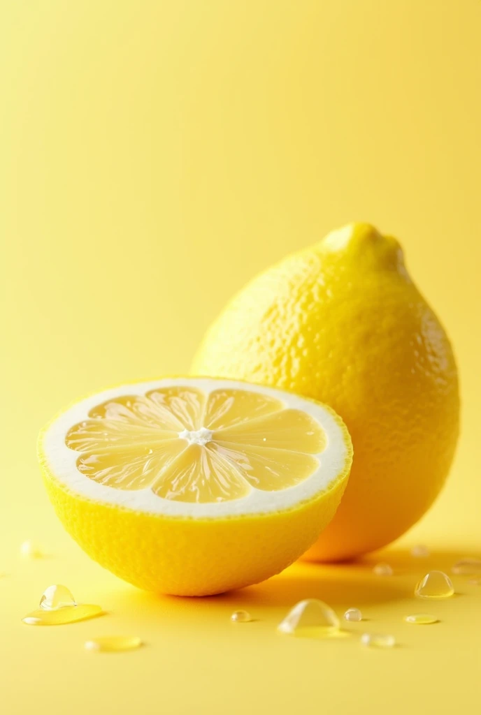 Fresh half lemon