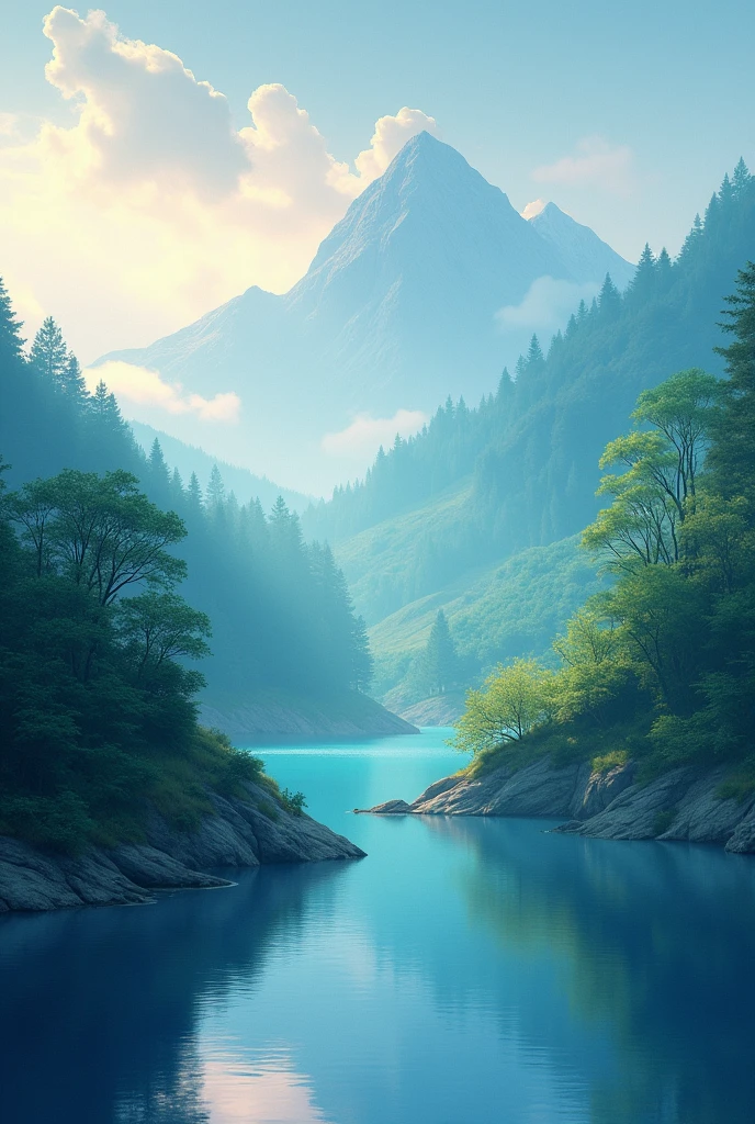 Create a depth wallpaper for my phone screen in portrait 
