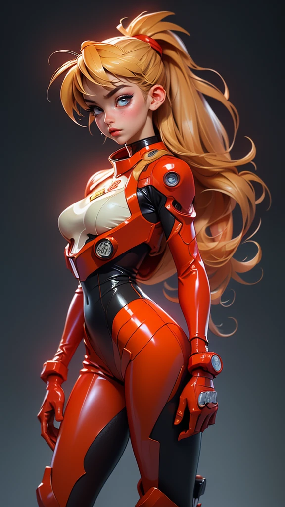 rear view, backside view,((The best quality, better resolution, Award-winning portrait, Official Art)), ((perfect masterpiece)), ((realist)) and ultra detailed photography of a nerdy cyberpunk souryuu asuka langley girl with gothic and post apocalyptic colors.. She has ((long blonde hair)), Carry a (Harajuku inspired cyberpunk tech top) and a (Harajuku inspired cyberpunk tech clothing bottom:1.2) , ((the most beautiful and sexy aesthetic)), sexy, Super huge tits hugely giant, Cleavage showing, hot,(souryuu asuka langley latex bodysuit:1.4),Detailed eyes, detailed hands,